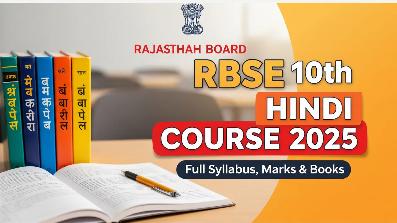 RBSE Class 10 Hindi Course 2025 – Syllabus, Marks Distribution & Book List